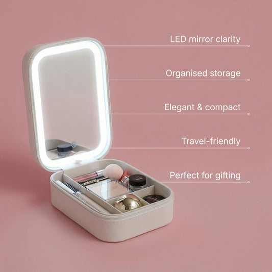 Rivix Makeup Vanity Box with LED Mirror