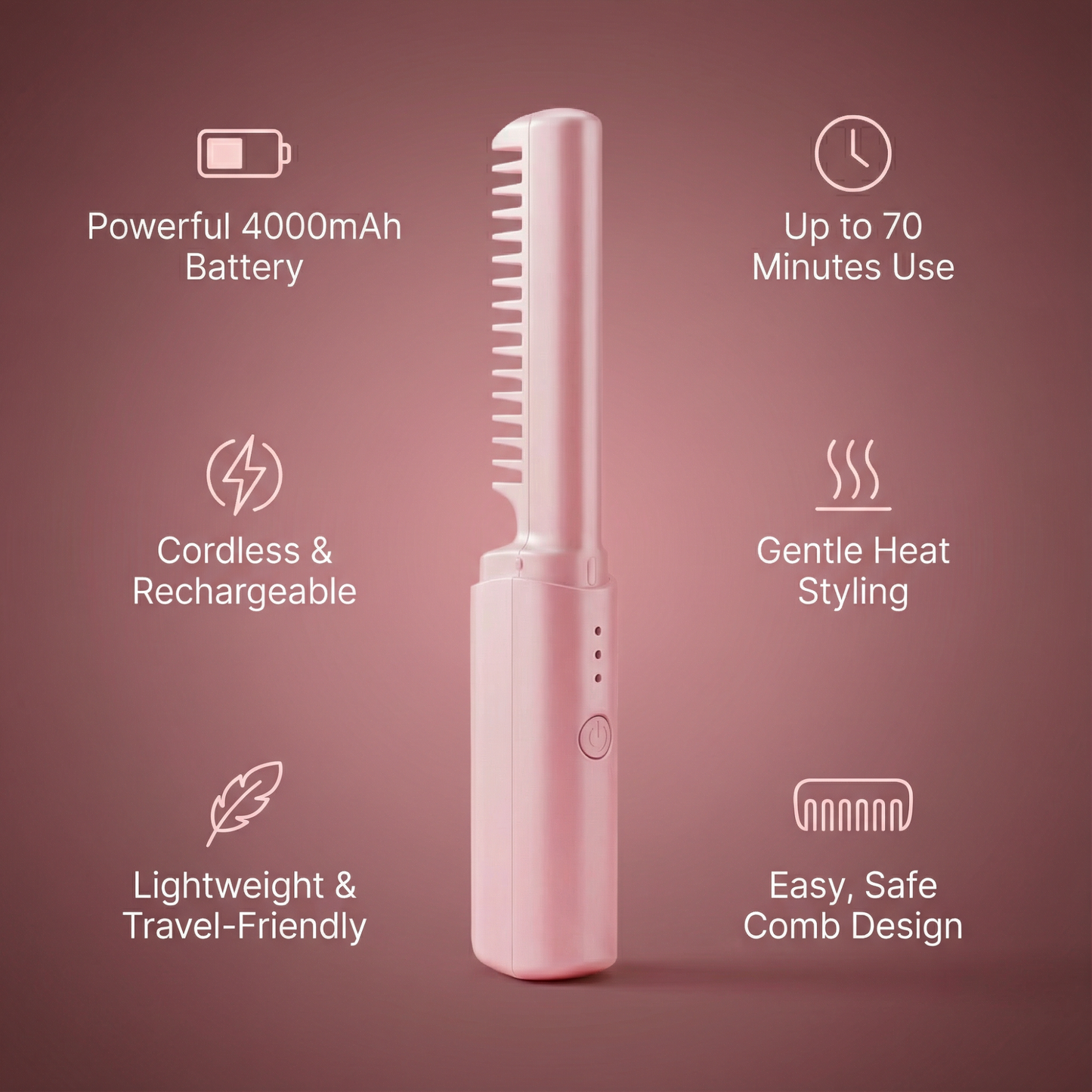 Rivix Hot Comb Hair Straightener