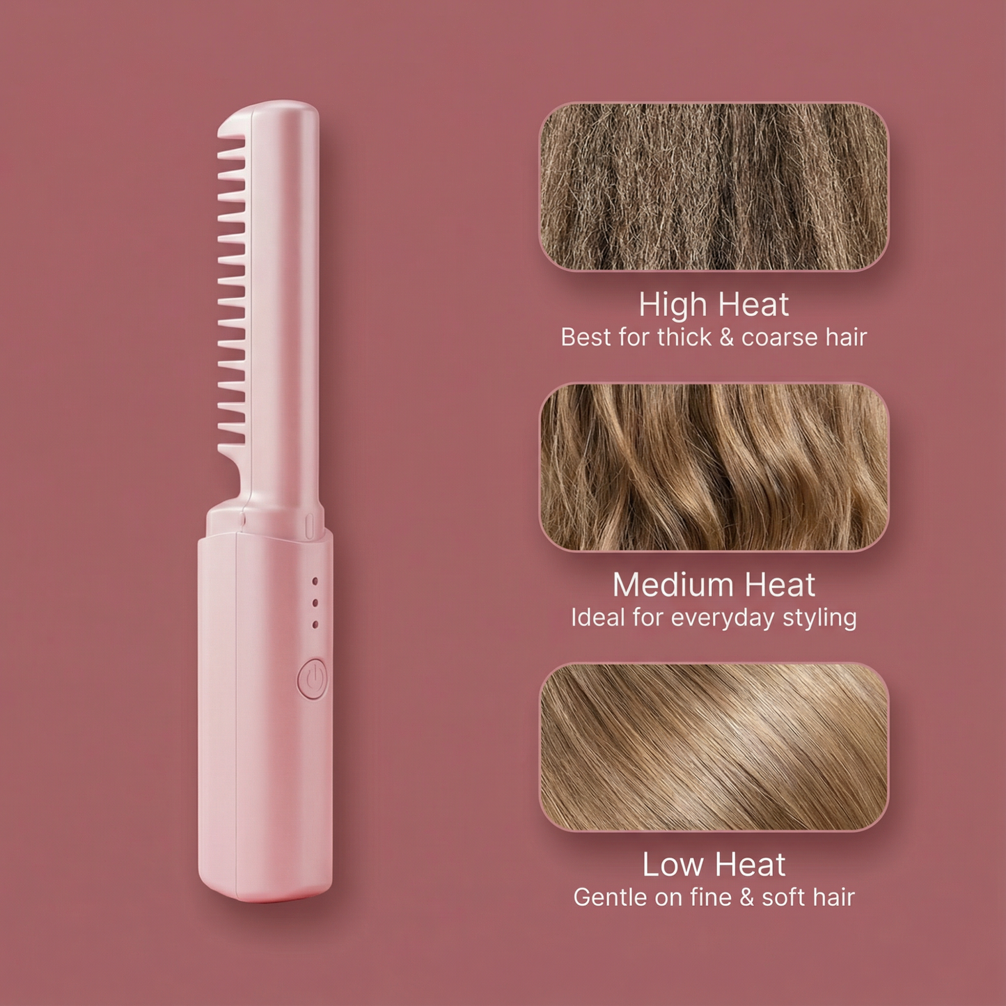 Rivix Hot Comb Hair Straightener